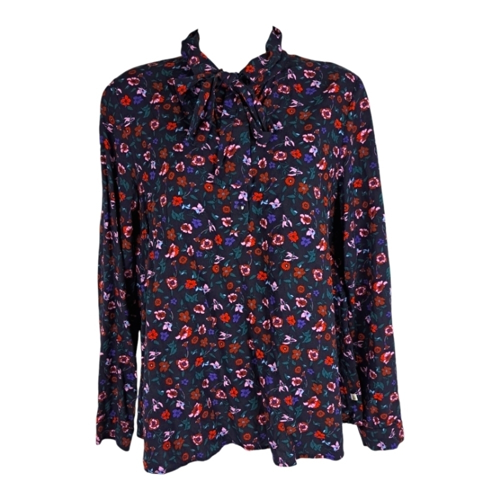 United Colors of Benetton Floral Tie Neck Blouse-shirt